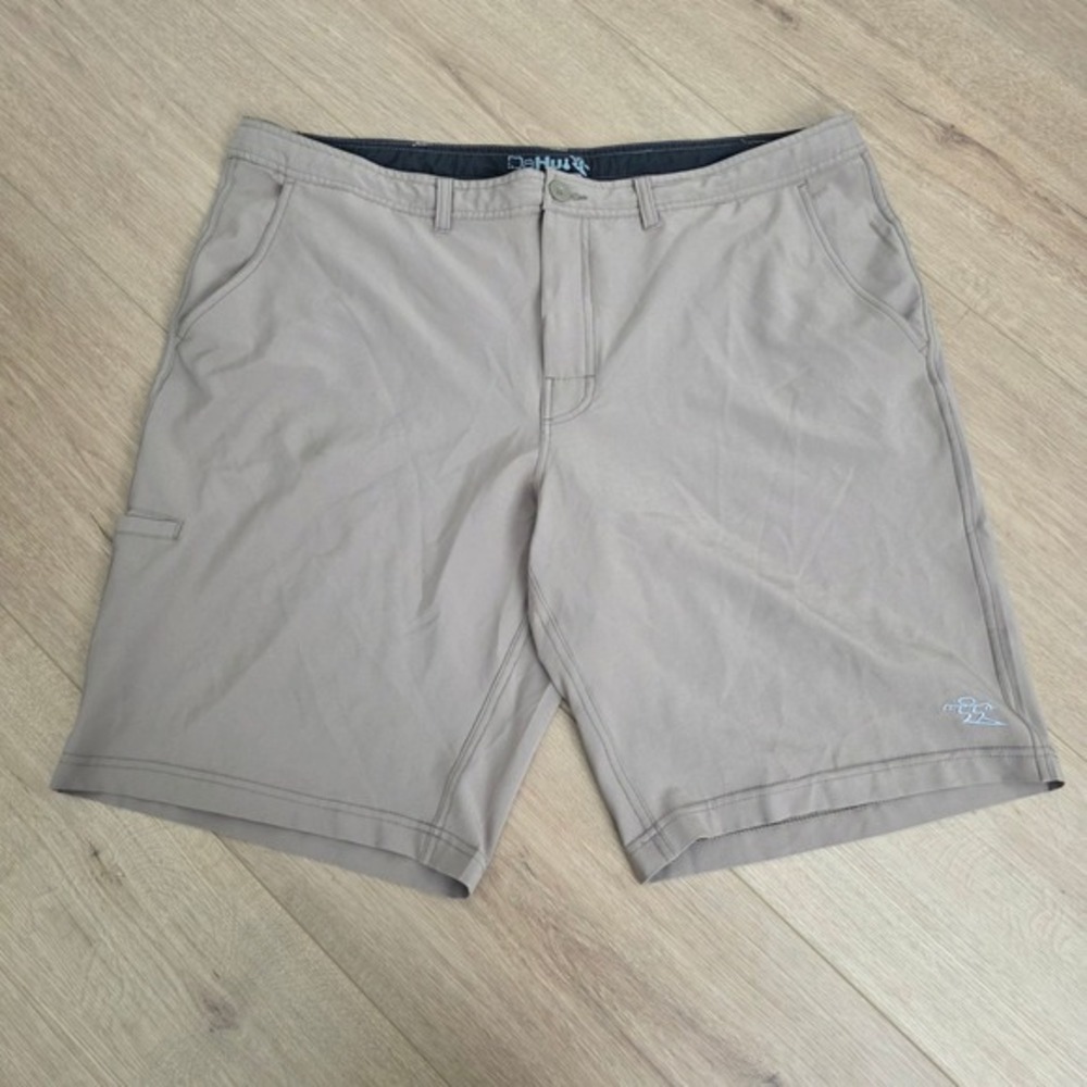 Da Hui Mens Size 42 Beige Flat Front‎ Hybrid Golf Casual Shorts